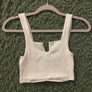 Zara white crop top